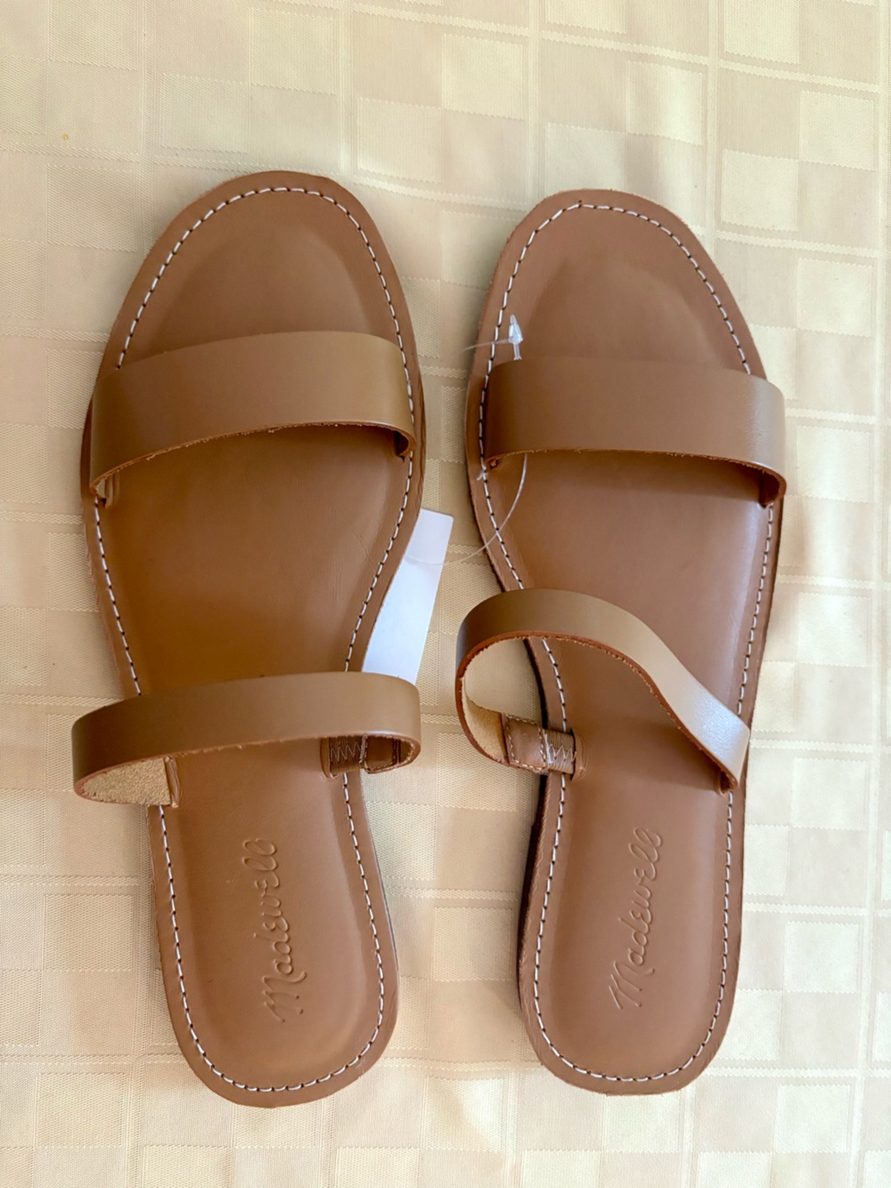 Madewell Brown Double-Strap Slide Sandals NWT